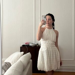 Jonathan Simkhai White Bea Halter Dress